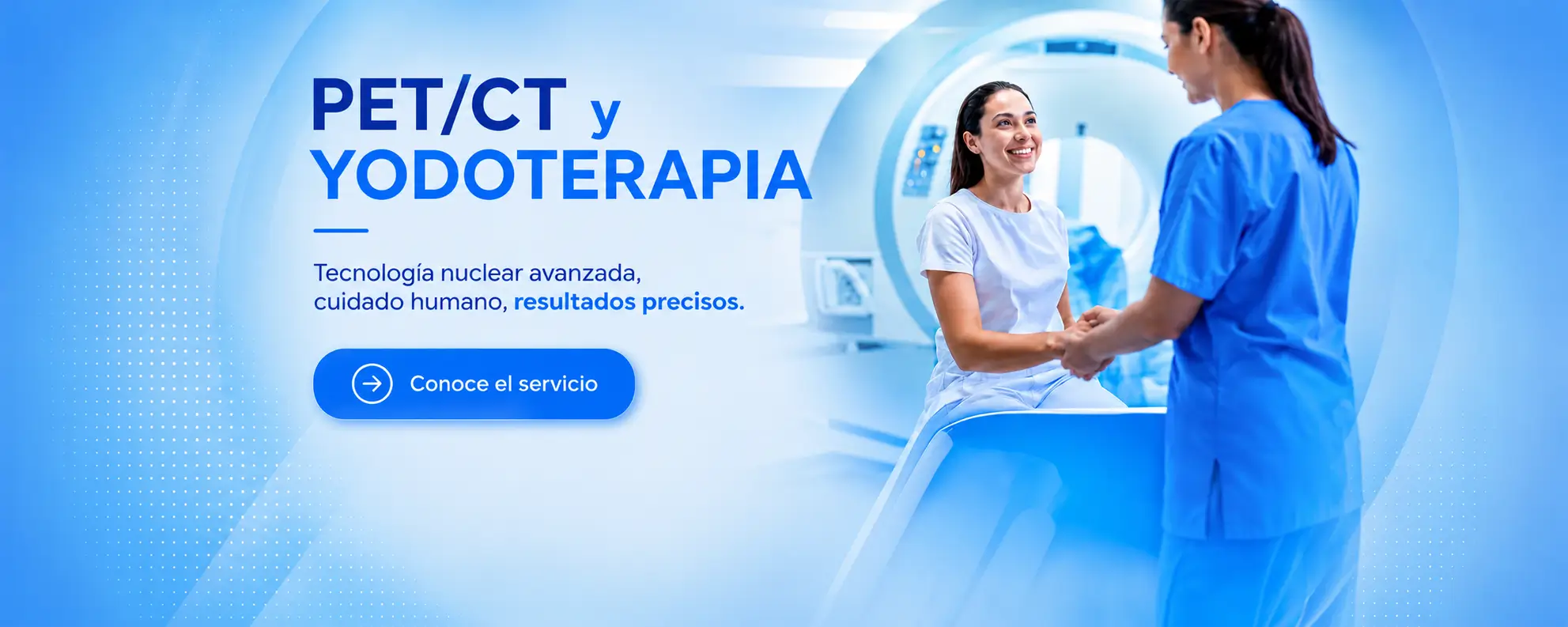 PET-CT y Yodoterapia en Clinaltec: tecnología nuclear avanzada, cuidado humano y resultados precisos. Conoce el servicio.
