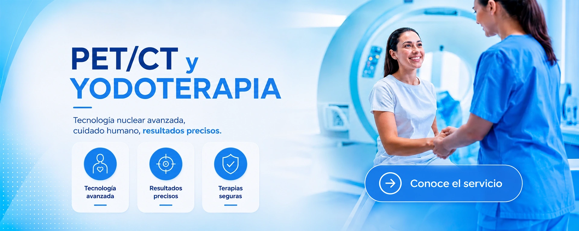 PET-CT y Yodoterapia en Clinaltec: tecnología nuclear avanzada, cuidado humano y resultados precisos. Conoce el servicio.